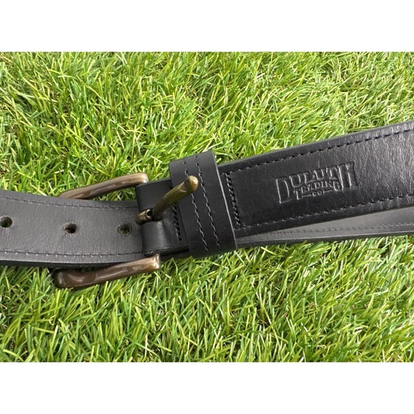 Duluth Trading Co Men Black Full Grain Italian Leather Belt 40 Made in US 85362B - Picture 4 of 8